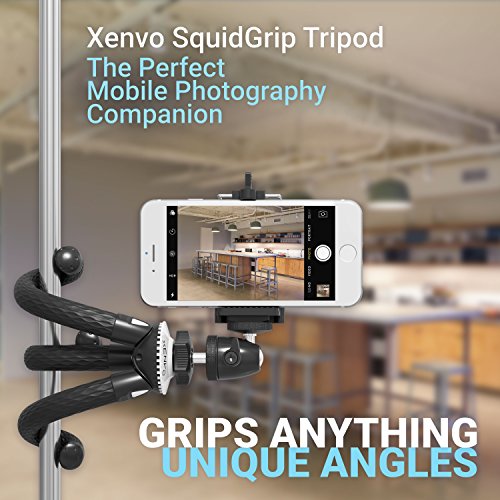 Xenvo SquidGrip iPhone Tripod, GoPro Tripod - Flexible Cell Phone Tripod Stand with Ball-Head 360, Compatible with iPhone, Android, Samsung, Google Smartphones, and ANY Mobile Phone