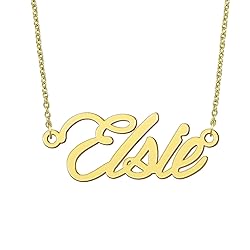 BYBWBL Elsie Name Pendant Necklace 18k Gold Plated
