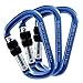 GM CLIMBING Screw Locking Carabiner D Shape Large Carabiner for Rock Climbing Arborist Rappel Hunter Hammock Slackline 22kN / 4900lbs CE Pack of 3