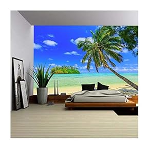 Rarotonga Cook Islands Motu Island and Palm Tree Muri Lagoon