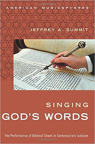 Singing God S Words The Performance Of Biblical Chant In Contemporary Judaism American Musicspheres Summit Jeffrey 9780190497088 Amazon Com Books