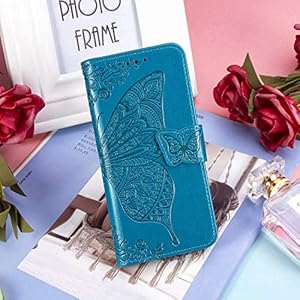 Dedux Portafoglio Custodia per Oppo A9 2020, Cover per Custodia a Farfalla con Fiore di Rosa in Rilievo [Funzione Stand… - immagine 8