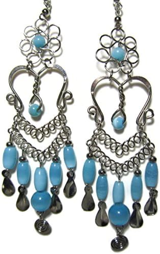 Handmade Stone Beaded Earrings Hippie Jewelry for Women Girls