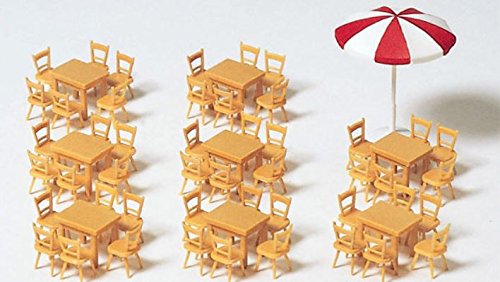 Preiser 17201 8 Tables & 48 Chairs Includes Umbrella HO Scale Scenery  Set