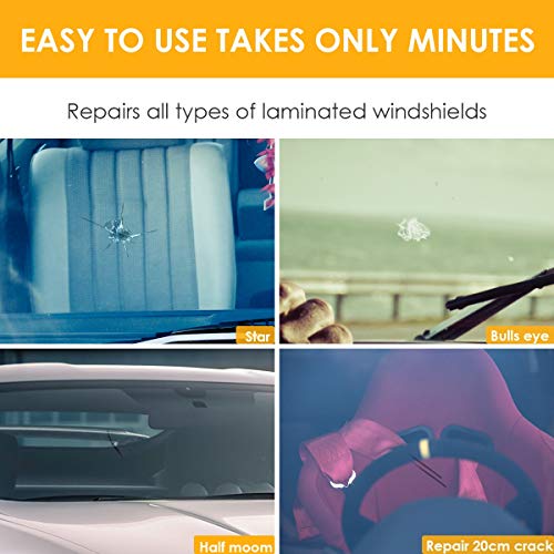 Tabpole Car Windshield Crack Repair Kit Quick Convenient Repair Tool for Windshield Crack Chip Scratch