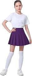 SANGTREE Pleated Skirt for Girls, High Elastic