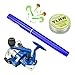 MultiOutools 38 Inches Pocket Pen Rod Set,Mini Fishing Rod and Reel Combos,Portable Travel Fishing Gear in A Box,Good Gift for Birthday,Festival,Christmas (Blue)