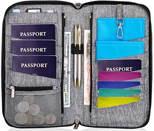Valante Premium Family Travel Document Organizer Capacious RFID Passport Holder Wallet (Large, gray) 1 Valante Premium Family Travel Document Organizer Capacious RFID Passport Holder Wallet (Large, gray)