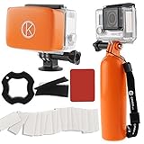 CamKix W9RB0 GoPro Accessory Bundle including Bobber, Removable Floaty, Anti-Fog Inserts, Thumbscrew, Wrist Strap for GoPro Hero 4 / Hero+ LCD / 3+ / 3 / 2 / 1 (Orange)