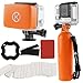 CamKix compatible GoPro Accessory Bundle including Bobber, Removable Floaty, Anti-Fog Inserts, Thumbscrew, Wrist Strap for GoPro Hero 4 / Hero+ LCD / 3+ / 3/2 / 1 (Orange)