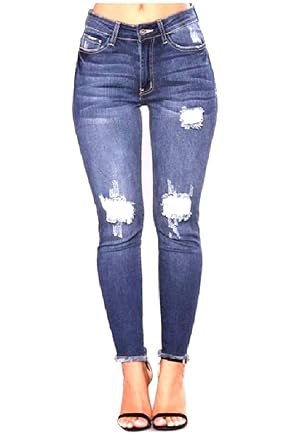 Doufine Pantalones De Jean Para Mujer Ajustados Estilo Retro