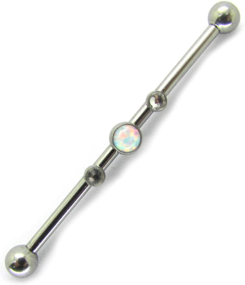 NewkeepsR G23 Titanium Industrial Barbell 14 Gauge 38mm(1&1/2'') Length Straight Cartilage Body Piercing