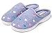 KushyShoo Women's Slippers, Classic Terry Clog Slip on House Shoes for Women, Blue, Size 10