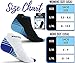 Physix Gear Short Compression Socks for Men & Women - Best Low Compression Socks Women & Men with Arch Support, Ideal for Running, Plantar Fasciitis comfort, and Swelling -, Blue/Black (2 Pairs), S/M