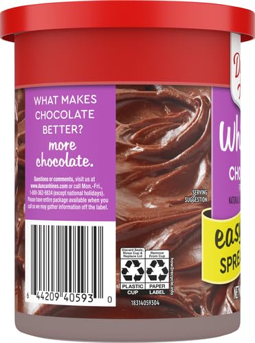 DUNCAN HINES WHIPPED CHOCOLATE FLAVORED FROSTING, 14 OZ.