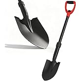 Shovel, Shovels for Digging, 33" Garden Shovel Heavy Duty with Ergonomic D-Grip, Small Spade Shovel for Camping, Edging, Off-