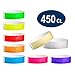WristCo Tyvek Wristbands 9 Color Variety Pack - 450 Count - Comfortable Tear Resistant Paper Bracelets ID Wrist Bands for Concerts Festivals Admission Party Identification