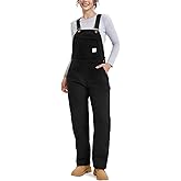 HISEA Insulated Bib Overalls for Women, Women's Essential Winter Water Resistant Overall, Ladies Snow Washed Overall for Work