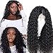 Ucrown Hair 13x6 Lace Front Wigs Brazilian Body Wave Human Hair Wigs For Black Women 150% Density Pre Plucked with Baby Hair Natural Black (30inch)