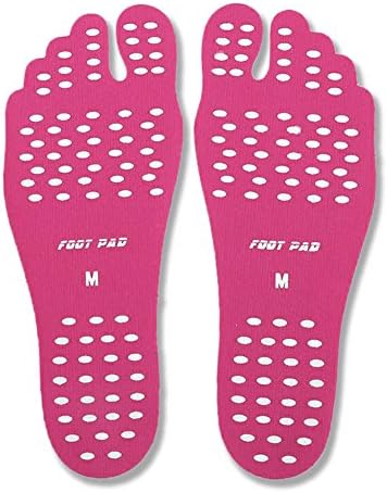 Rick 3 Pairs NAKEFIT Adhesive Pad，Invisible Shoes for Beach，Barefoot Stylish Anti-Skid Waterproof Insulation Pad Slippers