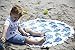 Round Baby Beach Towel | 100% Cotton | Soft Plush Material w/ Fringe Tassels | Turtle Design for Children, 3' Diameter