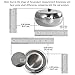 Ashtray, Newness Stainless Steel Modern Tabletop Ashtray with Lid, Cigarette Ashtray for Indoor or Outdoor Use, Ash Holder for Smokers, Desktop Smoking Ash Tray for Home, Silver, Large Size