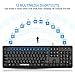 VicTsing Spill-Resistant Wired Keyboard, Computer USB Keyboard with 5 Feet USB Cable and Foldable Stands, Support Windows 10/8/7/Vista/XP, Mac, Linux, Black