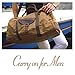 Oversized Canvas Travel Duffel Bag Waterproof Genuine Leather Duffle Bags for Men Women Overnight Weekender Carryon Handbag (Brown)