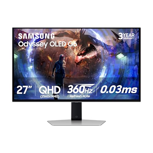 Samsung 27 inch Odyssey OLED G6 Gaming Monitor