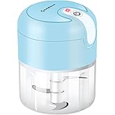 EASYSPEED Electric Garlic Chopper 1Cup, Mini USB Charging Wireless Food Processor with 304 Stainless Steel Blades, Portable K