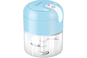 EASYSPEED Electric Garlic Chopper 1Cup, Mini USB Charging Wireless Food Processor with 304 Stainless Steel Blades, Portable K
