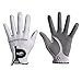 Men's Compression-Fit Stable-Grip Genuine Cabretta Leather Golf Glove, Super Soft, Flexible, Wear Resistant and Comfortable, White