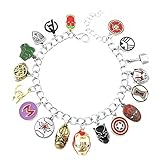 Athena Brands Avengers Charm Bracelet Quality Cosplay Jewelry Marvel Comics Movie Cartoon Series with Gift Box