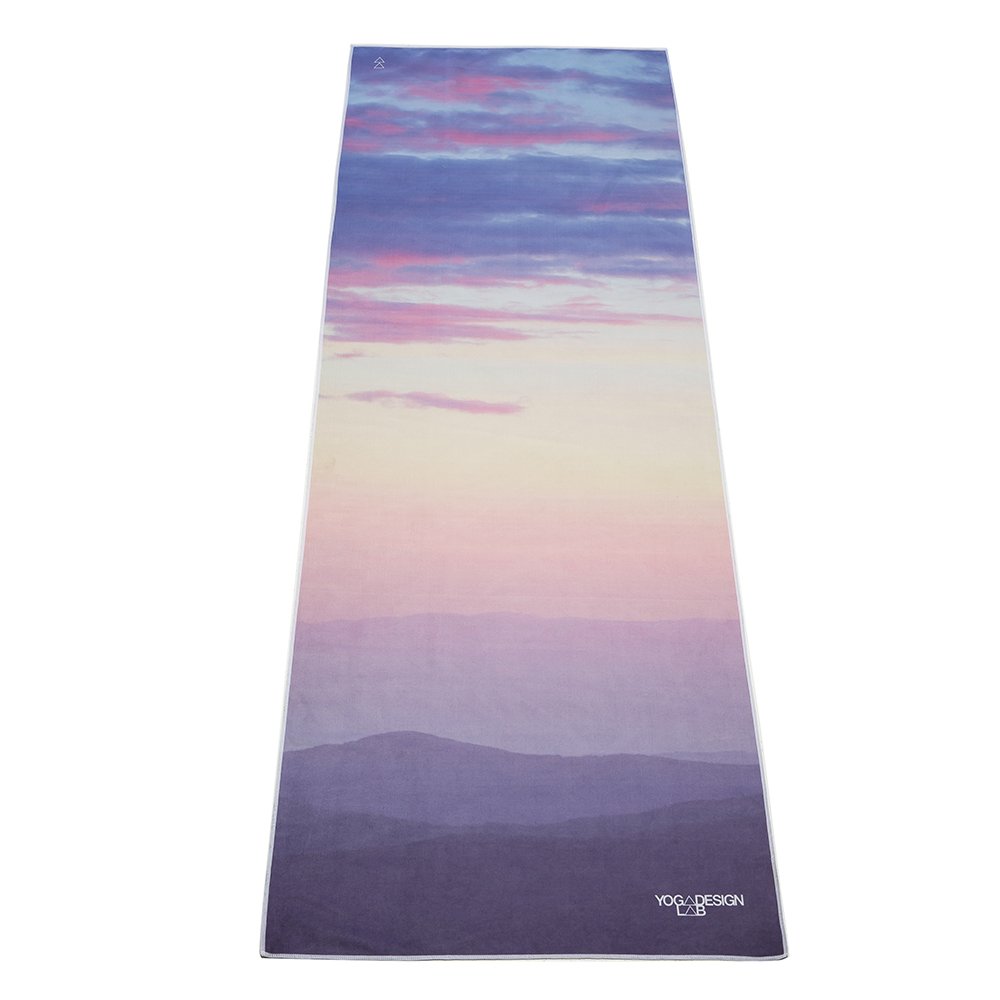 Yoga Design Lab | The HOT Yoga Towel | Premium Non Slip Colorful Towel | Eco Printed + Quick Dry + Mat Sized | Ideal for Hot Yoga, Bikram, Ashtanga, Sport, Travel! (Breathe)