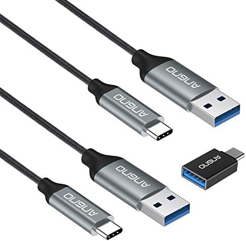 angno 3 Pack [3.3ft&amp; Type-C OTG adapter ] USB TYPE C to USB3.0 Sync &amp;Charging Cable for Type-C devices ,Including ChromeBook Pixel, Nexus 6P, Nokia N1 Tablet, OnePlus 2 and More(Gray+Black)