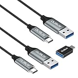angno 3 Pack [3.3ft& Type-C OTG adapter ] USB TYPE C to USB3.0 Sync &Charging Cable for Type-C devices ,Including ChromeBook Pixel, Nexus 6P, Nokia N1 Tablet, OnePlus 2 and More(Gray+Black)