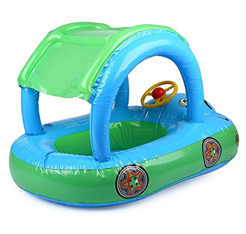 image for SUPOW(TM) Blue Cartoon Car Swim Float Seat Boat Pool Ring Seat With Su