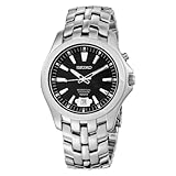 Seiko Men’s SNQ101 Perpetual Calendar Solid Stainless-Steel Case and Bracelet Black Dial Watch, Watch Central