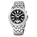 Seiko Men's SNQ101 Perpetual Calendar Solid Stainless-Steel Case and Bracelet Black Dial Watch