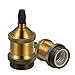 Tomshine E26 E27 Adapter Lamp Light Socket Replacement, Ceramics Screw Fire Heat Resistant Up to 500℃ No Fire Hazard, Metal Brass Finished Edison Retro Bulb Pendant Lamp Holder Medium Screw (6 Pack)