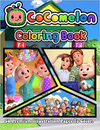 Cocomelon Coloring Book: 50 One Sided Drawing Pages Of ...