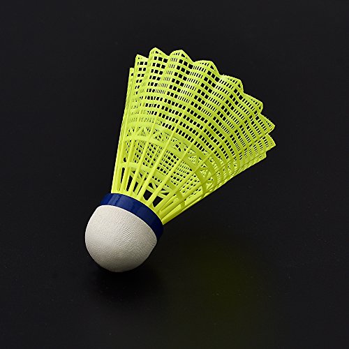 WHIZZ Badminton Shuttlecocks Nylon Shuttle, Tube of 6 (Yellow) - Thumbnail 2