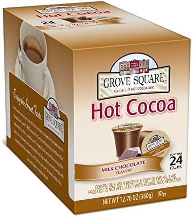 Grove Square Hot Cocoa, Milk Chocolate, Single Serve Cup for Keurig K-Cup Brewers (Milk Chocolate, 120 count) Grove-rt