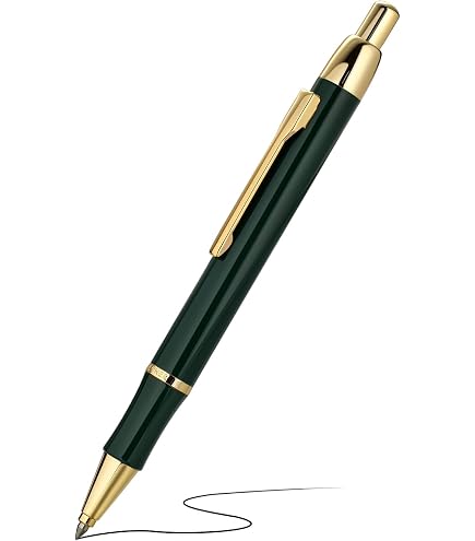 BEILUNER Penna Rollerball di Lusso, Finiture Oro 24K, Design Nobili ed Eleganti, Ricambio Schneider, Set Regalo per Uomo e Donna, Professionale, Ufficio Dirigenziale - Rosso & Oro