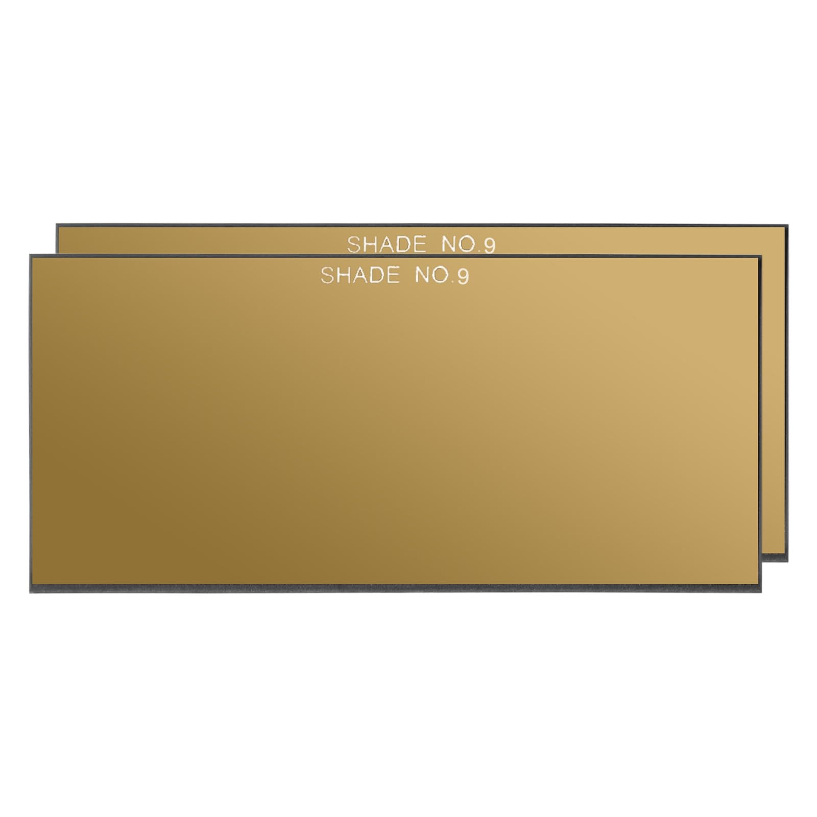 PATIKIL Gold Welding Glass Lens Shade 9, 2 Pack 2" x 4.25" Hardened Helmet Filter Darkening Glass Welding Hood Lens for Weld Helmet Hood Covers Replacement