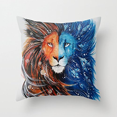 Cutev Lion Pillows Decorative Pillow Cover 18 x 18 Accent Pillows Covers for Sofa Kids Room