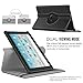 MoKo Case for Fire HD 10 Tablet (7th and 9th Generation, 2017 and 2019 Release) 10” - 360 Degree Rotating Swivel Stand Cover with Auto Wake/Sleep for Fire HD 10.1 Inch, Black