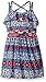 Speechless Girls' Slub Knit Knee Length Sleeve Less Double Strap V-Neck Dress