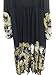 R.Vivimos Women Chiffon Flower Printing Split Asymmetrical Long Dresses XLarge