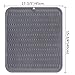 SANNO Silicone Dish Drying Mat Heat Resistant,Counter top Mat Sink Mat Large Drainer Mat and Trivet Countertop Protector-Dishwasher Safe Grey Large 17.7 x 15.7 inch